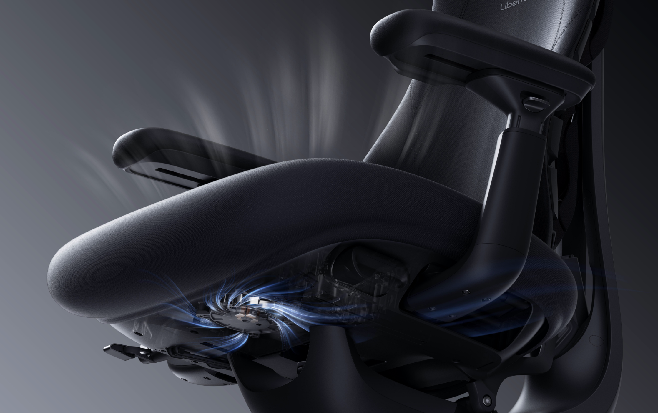 Ventilated office chair designed to reduce heat during long sitting sessions