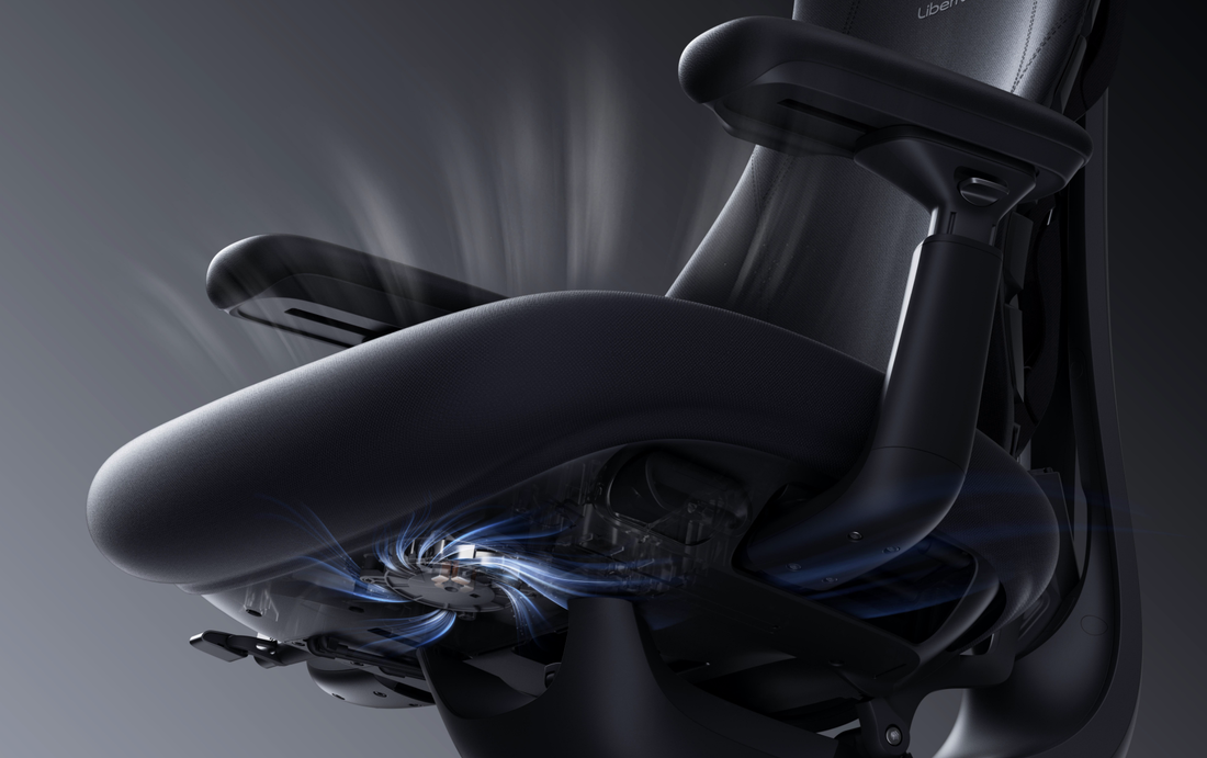 Ventilated office chair designed to reduce heat during long sitting sessions