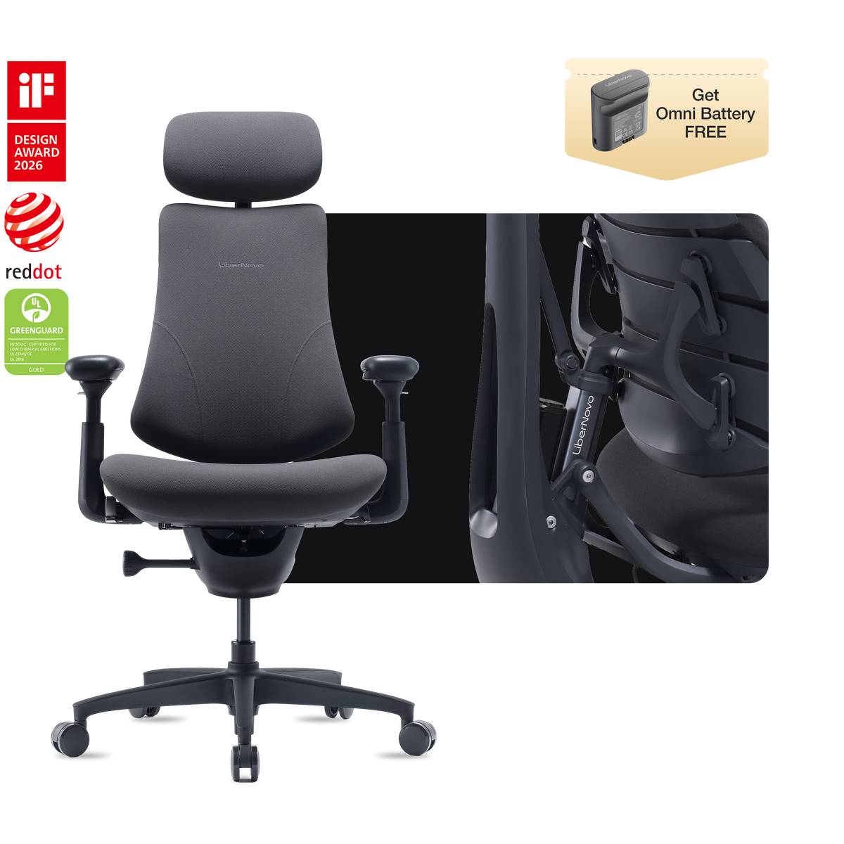 LiberNovo Omni Dynamic Ergonomic Chair
