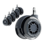 Libernovo 2.95" Dual Rubber Chair Wheels - Effortless Glide for Carpet & Hardwood Floors
