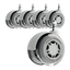 Libernovo 2.95" Dual Rubber Chair Wheels - Effortless Glide for Carpet & Hardwood Floors
