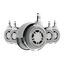 Libernovo 2.95" Dual Rubber Chair Wheels - Effortless Glide for Carpet & Hardwood Floors
